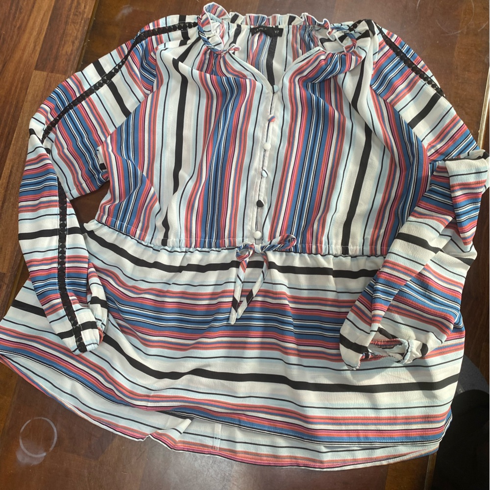 Lane Bryant Multicolor Striped Blouse